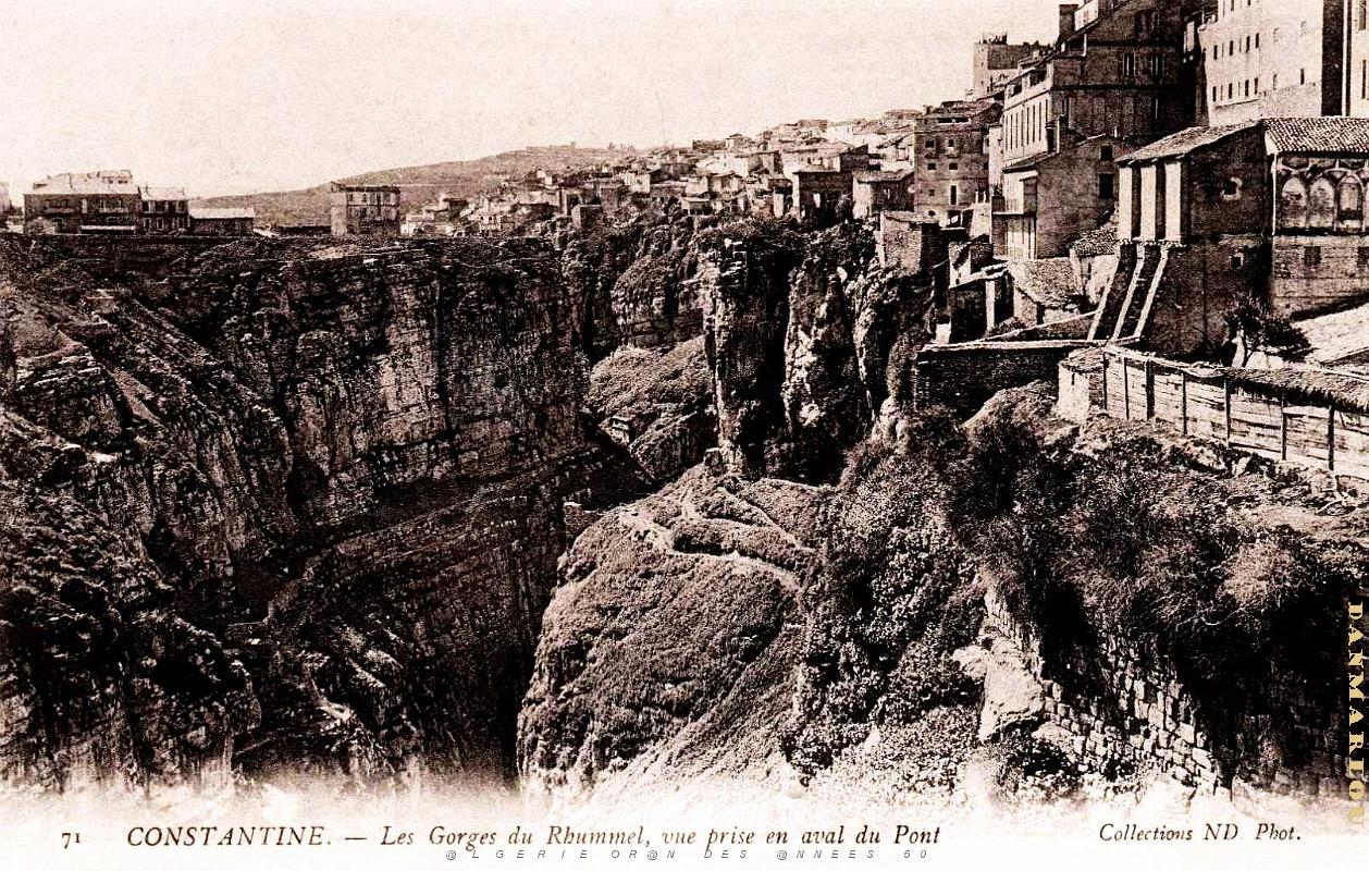 Constantine - Gorges du Rhummel vue prise aval pont.jpg